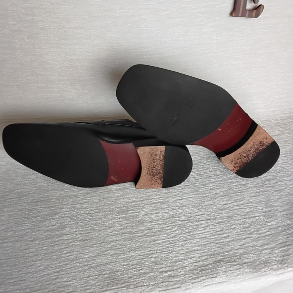 Elegant Black Size 9.5 Leather Men's Oxfords Pre Loved - Picture 11 of 12